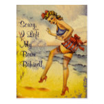 1940s Bathing Beauty Funny Postcard