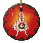 50s Vintage Christmas Girl Ornament