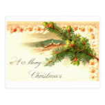 A Merry Christmas Vintage Postcard