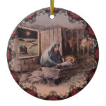 A Savior is Born Vintage Christmas Ornament