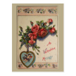 A Valentine Message Vintage Postcard