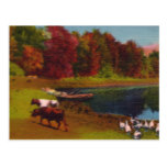 Autumn Day Vintage Postcard