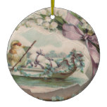 Baby Chick Rowing Easter Ornament