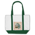 Blue Flower Cross Christian Tote Bag
