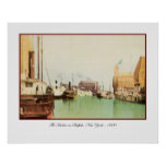 Buffalo Harbor Vintage Print