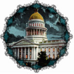 California State Capitol Moonlight Ornament Photo Cutout