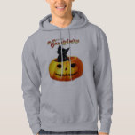 Cat in Pumpkin Halloween Hooded Sweatshirt