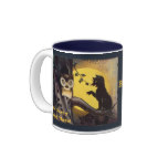 Cat Warning Owl Halloween Coffee Mug