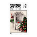 Christmas Window Postage Stamp