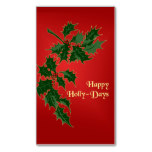 Happy Holly-Days Christmas Gift Tags Business Card Templates