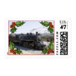 Home on the Train for Christmas Postage Stamps