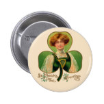 Irish Lass St. Patrick's Day Button