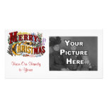 Merry Christmas White Photo Card
