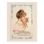 My Darling Valentine Vintage Postcard