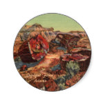 Petrified Forest Arizona Round Stickers