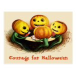 Pumpkins at Cards Vintage Halloween Postcard