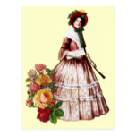 Southern Belle Vintage Postcard