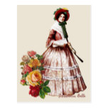 Southern Belle Vintage Postcard