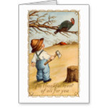 The Boy and the Turkey Greeting Card