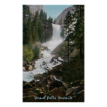 Vernal Falls Vintage Yosemite Poster