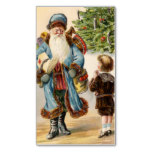 Victorian Santa and Boy Gift Tags Business Card Template