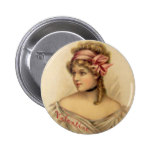 Victorian Valentine Greetings Button