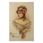 Victorian Valentine Greetings Poster