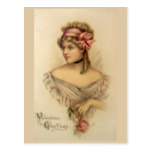 Victorian Valentine Greetings Vintage Postcard