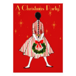 Vintage 50s Christmas Girl Invitation