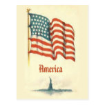 Vintage American Flag Postcard