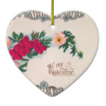 Vintage Art Nouveau Valentine Heart Ornament