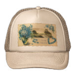 Vintage Blue Flower Valentine Hat