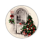Vintage Christmas Window Stickers