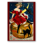 Vintage Halloween Pinup Girl Cards