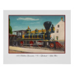 Vintage Locomotive Poster