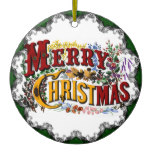 Vintage Merry Christmas Ornament