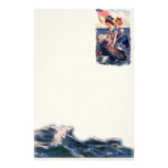 Vintage Patriotic Swimmers Stationery