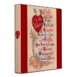 Vintage Valentine Poem Binder