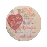 Vintage Valentine Poem Coaster