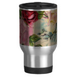 Vintage Winter Roses Travel Mug