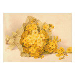 Vintage Yellow Flowers Invitation