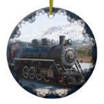 White Pass Train in Snow Ornament