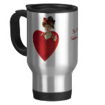 Woman and Heart Valentine Travel Mug