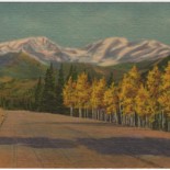 Autumn In The Rockies Vintage Postcard