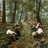 Vintage Postcard of 1900s hikers on Big Savage Mountain