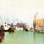 Vintage Postcard of the Harbor in Buffalo, New York in 1900