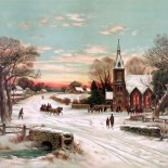 Snowy Christmas Eve Postcard