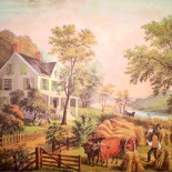 Vintage Currier & Ives Reprint of The Farmer's Home Harvest