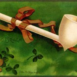 Irish Pipe Vintage Postcard