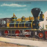 Vintage Lake Tahoe Postcard of the Locomotive Glenbrook